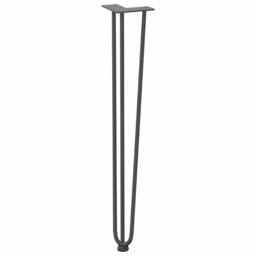 Berkfield Home Hairpin Table Legs 4 pcs Anthracite 72 cm Solid Steel in Charcoal - thumbnail 4
