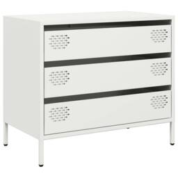 Berkfield Home Sideboard¬†White 68x39x58.5 cm Cold-rolled Steel in White