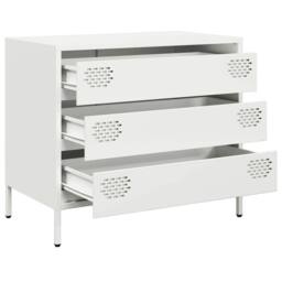 Berkfield Home Sideboard¬†White 68x39x58.5 cm Cold-rolled Steel in White - thumbnail 4