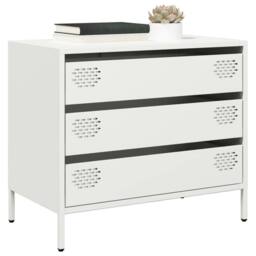 Berkfield Home Sideboard¬†White 68x39x58.5 cm Cold-rolled Steel in White - thumbnail 2