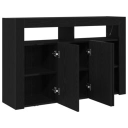 Berkfield Home Sideboard Black oak Engineered wood 116 x 30 x 75 cm - thumbnail 5