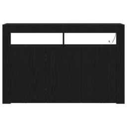 Berkfield Home Sideboard Black oak Engineered wood 116 x 30 x 75 cm - thumbnail 6