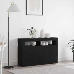 Berkfield Home Sideboard Black oak Engineered wood 116 x 30 x 75 cm