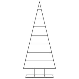 Berkfield Home Metal Christmas Tree for Decoration Black 150 cm - thumbnail 3