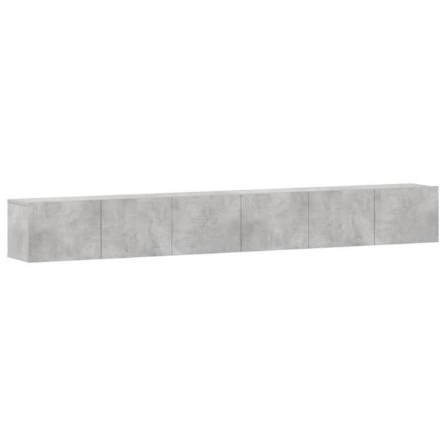 Berkfield Home 3 Piece TV Cabinet Set Concrete Grey Engineered Wood - image 1