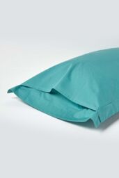 Homescapes Egyptian Cotton Oxford Pillowcase 200 TC, Standard Size in Teal - thumbnail 3