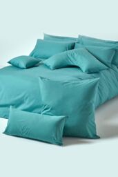 Homescapes Egyptian Cotton Oxford Pillowcase 200 TC, Standard Size in Teal - thumbnail 5