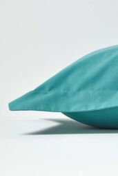 Homescapes Egyptian Cotton Oxford Pillowcase 200 TC, Standard Size in Teal - thumbnail 2
