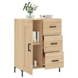 Berkfield Home Sideboard Sonoma Oak 69.5x34x90 cm Engineered Wood in Brown - thumbnail 4