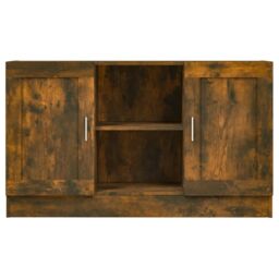 Berkfield Home Sideboard Smoked Oak 120x30.5x70 cm Engineered Wood in Brown - thumbnail 3