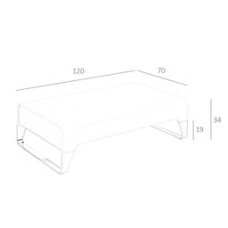 Angel Cerda Rectangular Walnut Coffee Table with Chrome-Plated in Brown - thumbnail 8