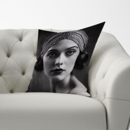 Warren Reed - Designer Edwardian Ballerina Portrait Cushions in Black - Size: 33 cm x 48 cm - thumbnail 3