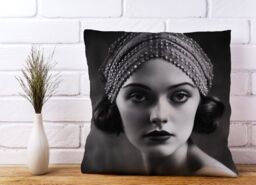 Warren Reed - Designer Edwardian Ballerina Portrait Cushions in Black - Size: 33 cm x 48 cm - thumbnail 2