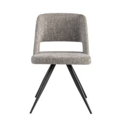 Angel Cerda Model Grey Fabric Swivel Chair, Black Stainless Steel - thumbnail 2