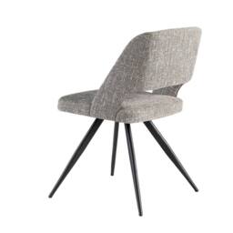 Angel Cerda Model Grey Fabric Swivel Chair, Black Stainless Steel - thumbnail 6