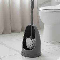 Bedsland H+ Toilet Brush & Holder Hygienic Durable Bathroom Cleaning Set in Grey - thumbnail 3