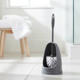 Bedsland H+ Toilet Brush & Holder Hygienic Durable Bathroom Cleaning Set in Grey - thumbnail 5