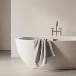 Bedable Plush Zero-Twist Cotton Towel - Face Towel - Hand Towel - Bath Towel -Bath Sheet in Grey - thumbnail 5