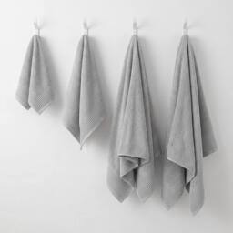 Bedable Plush Zero-Twist Cotton Towel - Face Towel - Hand Towel - Bath Towel -Bath Sheet in Grey - thumbnail 2