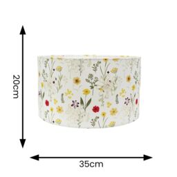 ValueLights Flora Delicate Flower Embroidered Fabric Drum Lamp Shade - Size: 10 inches - thumbnail 4