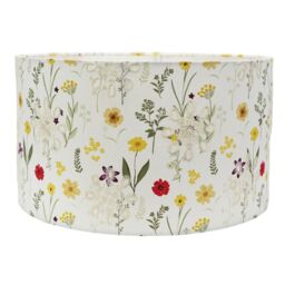 ValueLights Flora Delicate Flower Embroidered Fabric Drum Lamp Shade - Size: 10 inches - thumbnail 2