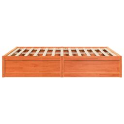 Berkfield Home Bed Frame without Mattress Wax Brown 180x200 cm Super King Solid Wood Pine - thumbnail 5