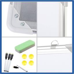 VOGREX Magnetic Dry-Wipe Whiteboard for Notices Size L in White - thumbnail 3