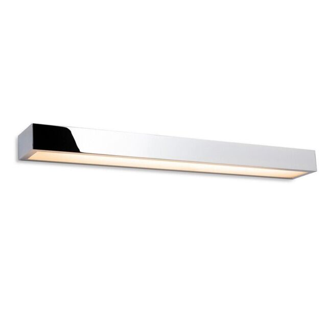 Netlighting Zulu Bathroom Down Light LED Wall Light 600mm Chrome with Opal Glass Diffuser IP44 in Grey