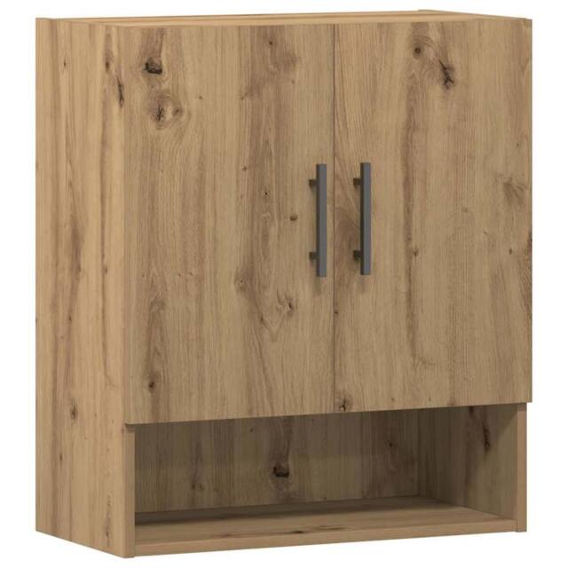 Berkfield Home Wall Cabinet Artisan oak 60x31x70 cm Engineered Wood in Brown - Size: 60 x 31 x 70 cm - image 1