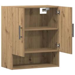 Berkfield Home Wall Cabinet Artisan oak 60x31x70 cm Engineered Wood in Brown - Size: 60 x 31 x 70 cm - thumbnail 7