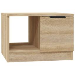 Berkfield Home Decorative Coffee Table Sonoma Oak 50x50x36 cm Engineered Wood in Light Brown - Size: 50 x 50 x 36 cm - thumbnail 3