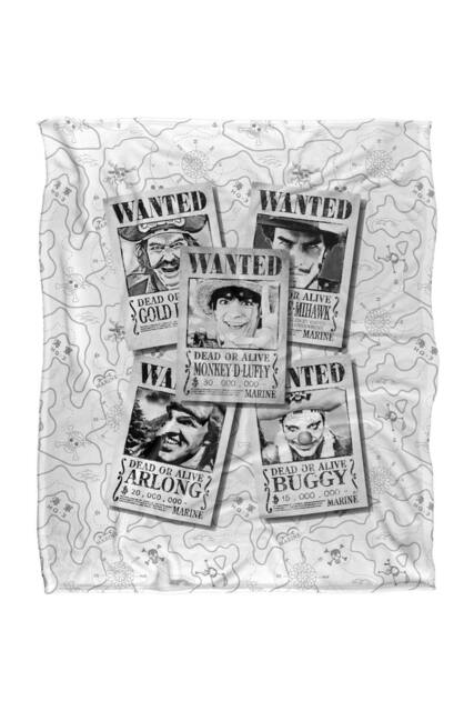 Netflix One Piece Monkey D.Luffy Wanted Poster Soft Throw Blanket 152 X 127 Cm - image 1
