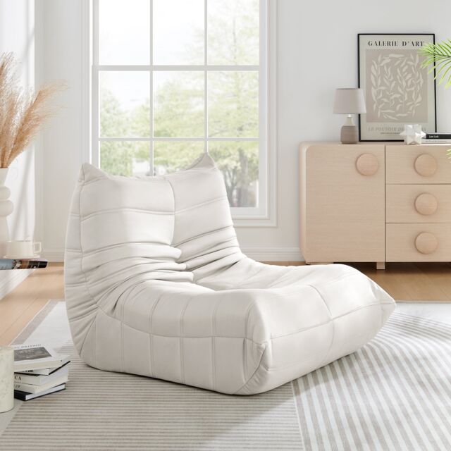 Bravich LTD Lounge Chair Cocoon Lazy Comfort Armchair Sofa Statement Cuddle Chair in White - image 1
