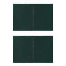 Berkfield Home Party Tent Sidewall 2 pcs with Zipper PE Green - thumbnail 1