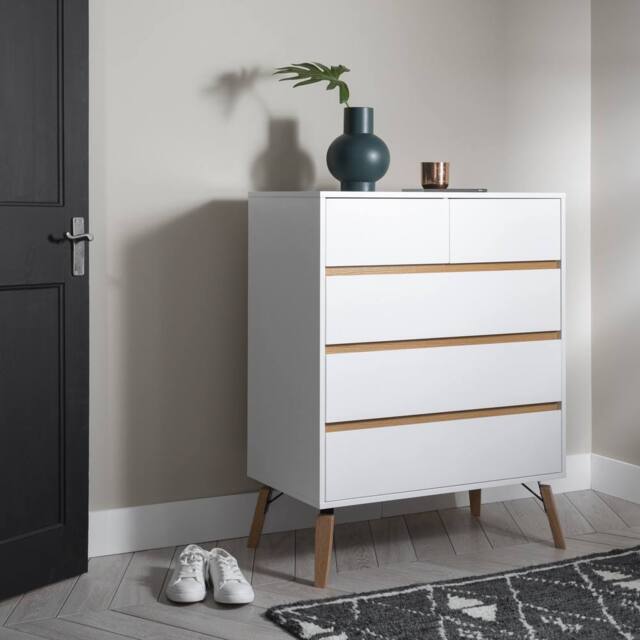 Nöa and Nani Otto Chest of Drawers 3+2 Drawer in White - image 1
