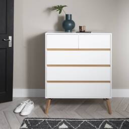 Nöa and Nani Otto Chest of Drawers 3+2 Drawer in White - thumbnail 2