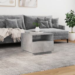 Berkfield Home Coffee Table with LED Lights Concrete Grey 50x49x40 cm - Size: 50 x 49 x 40 cm - thumbnail 4