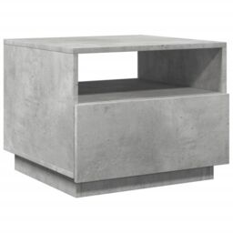 Berkfield Home Coffee Table with LED Lights Concrete Grey 50x49x40 cm - Size: 50 x 49 x 40 cm - thumbnail 3