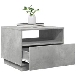 Berkfield Home Coffee Table with LED Lights Concrete Grey 50x49x40 cm - Size: 50 x 49 x 40 cm - thumbnail 6