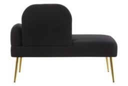 Orsina Comfortable Left Arm Grey Chaise Lounge, Contemporary Chaise Couch, Elegant Grey Upholstered Lounge Sofa in Black - thumbnail 4