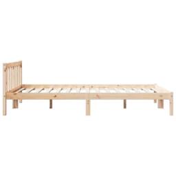 Berkfield Home Extra Long Bed Frame without Mattress 160x220 cm Solid Wood Pine in Light Brown - thumbnail 5