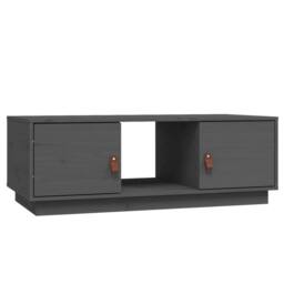 Berkfield Home Beautiful Coffee Table Grey 100x50x35 cm Solid Wood Pine - Size: 100 x 50 x 35 cm - thumbnail 3