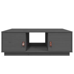 Berkfield Home Beautiful Coffee Table Grey 100x50x35 cm Solid Wood Pine - Size: 100 x 50 x 35 cm - thumbnail 6