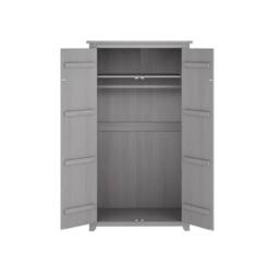 Lemon Pavilion Furniture Havana 2 Door Wardrobe (Pack of 2) - Pine/Metal - L57xW103xH188 cm in Grey - thumbnail 3