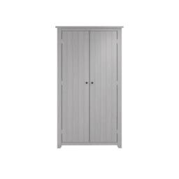 Lemon Pavilion Furniture Havana 2 Door Wardrobe (Pack of 2) - Pine/Metal - L57xW103xH188 cm in Grey - thumbnail 2