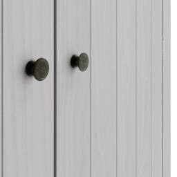 Lemon Pavilion Furniture Havana 2 Door Wardrobe (Pack of 2) - Pine/Metal - L57xW103xH188 cm in Grey - thumbnail 4
