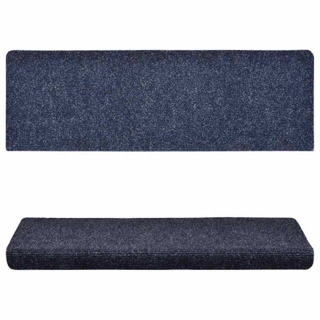 Berkfield Home Stair Mats 15 pcs Needle Punch 65x21x4 cm Blue - Size: Medium - image 1