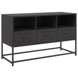Berkfield Home TV Cabinet Black 100.5x39x60.5 cm Steel - thumbnail 1