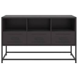 Berkfield Home TV Cabinet Black 100.5x39x60.5 cm Steel - thumbnail 6