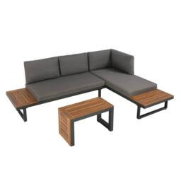 Home Garden Direct Demeter - Garden Modular Corner Sofa - Convertible into x2 Sun Loungers in Grey - thumbnail 5